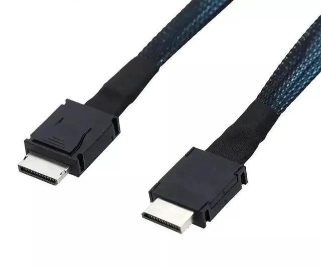 Alt view image 4 of 5 - 100CM PCIE Oculink SFF-8611 to Mini SAS SFF-8611 4i Server Cable, High Speed Internal Interconnect Cable for Server Storage Adapter and Backplane