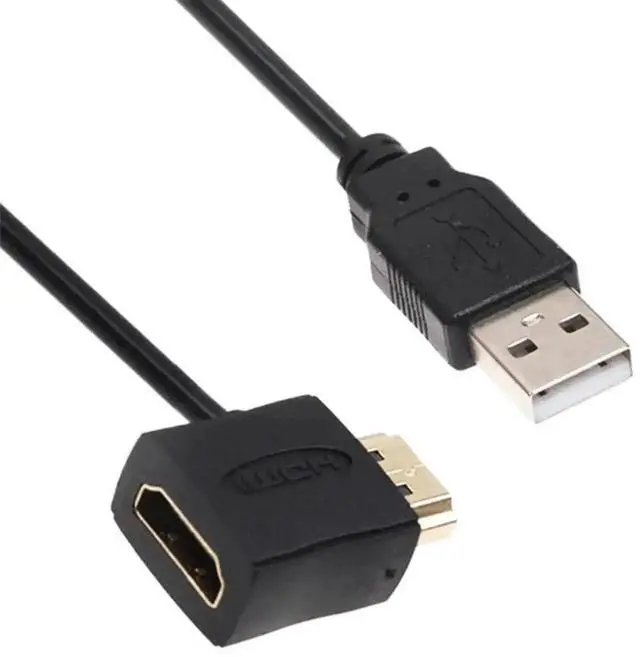 Alt view image 5 of 6 - 50CM Car USB to HDMI Fast Charging Cable, USB Male to HDMI Male & Female Conversion Power Cable, Only for Car Charging Purpose