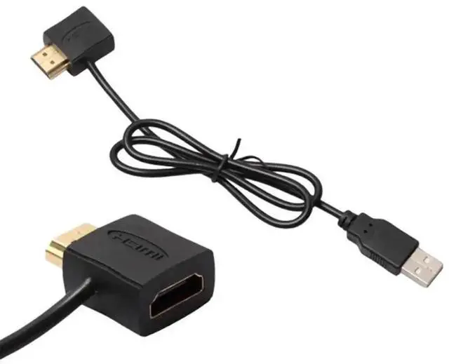 Alt view image 2 of 6 - 50CM Car USB to HDMI Fast Charging Cable, USB Male to HDMI Male & Female Conversion Power Cable, Only for Car Charging Purpose