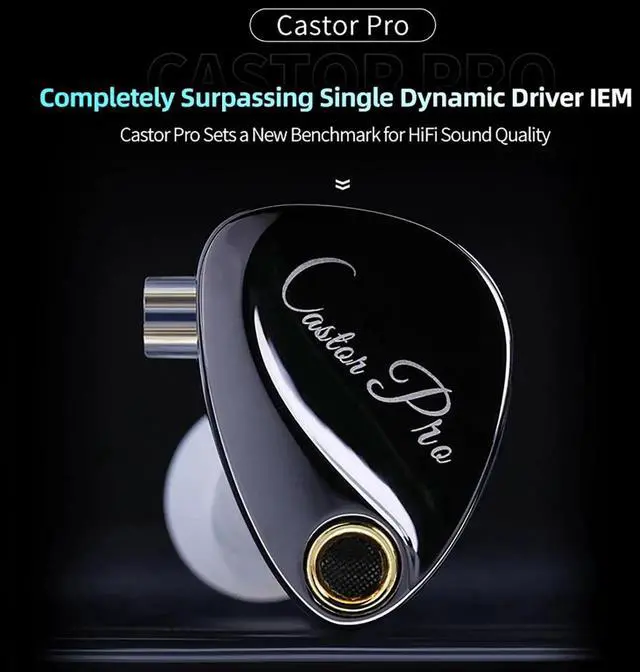 Alt view image 7 of 7 - Castor Pro Tunable In Ear Monitor IEM Earphones, Dual Dynamic Driver HiFi Gaming Earbuds with Adjustable Bass, 2PIN-C Detachable Replacement Cable