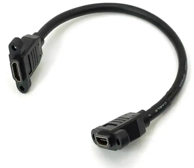 Alt view image 3 of 7 - HDMI Female to Female Extension Cable Adapter with Screws, High Speed HDMI Coupler Extension Cord, 30CM