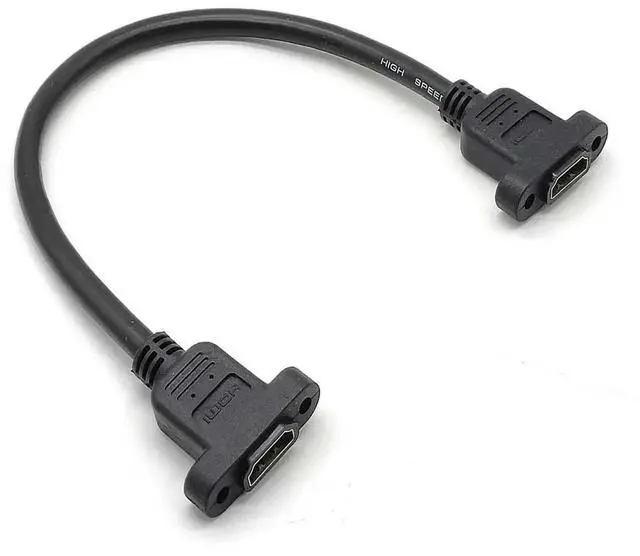 Alt view image 6 of 7 - HDMI Female to Female Extension Cable Adapter with Screws, High Speed HDMI Coupler Extension Cord, 30CM