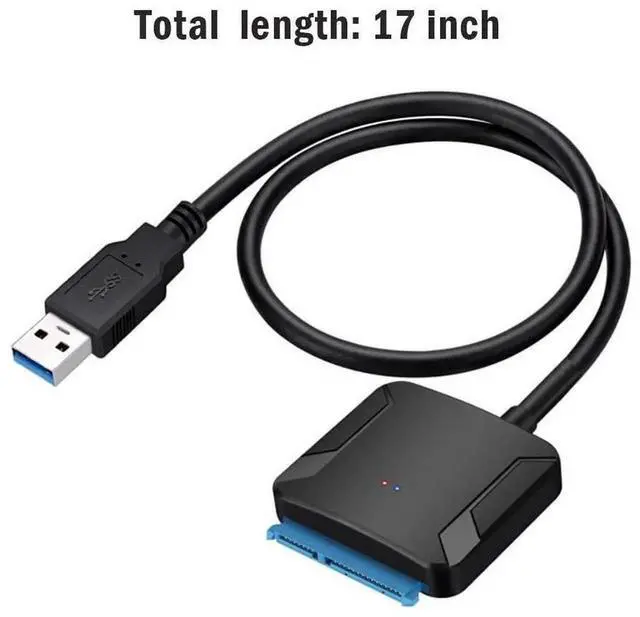Alt view image 3 of 7 - eokCXOY USB 3.0 to SATA Adapter Cable, Super Speed SATA III Hard Drive Converter with Power Supply, UASP Supported for 2.5 Inch & 3.5 Inch HDD SSD
