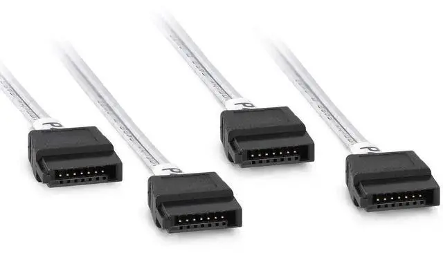 Alt view image 5 of 7 - MiniSAS HD SFF-8643 to 4 x SATA Breakout Cable 0.5M (1.6FT), Compatible with Server JBOD, Storage Tray and SAS RAID Controller