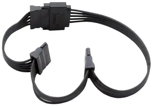 Alt view image 3 of 6 - 1 to 3 SATA Power Extension Cable 42cm(16.5inch), 15 Pin SATA Male to Female Splitter Extender Adapter for HDD Hard Drive, SSD