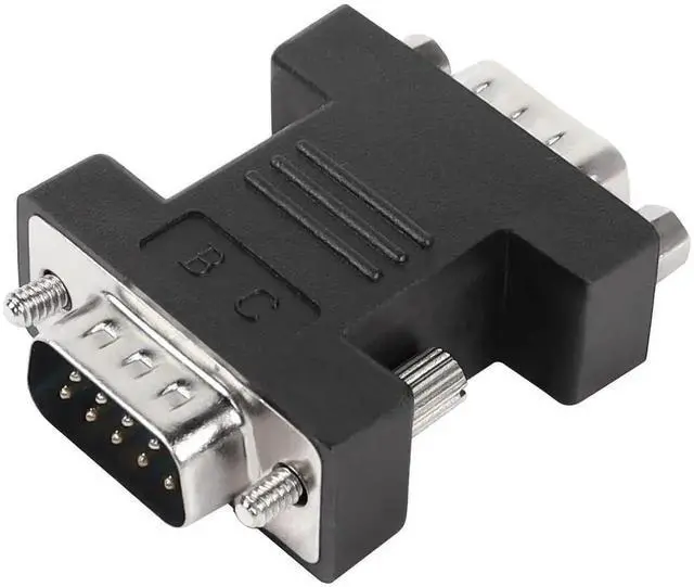 Main image of RS232 DB9 Male to DB9 Male Serial Adapter, 9 Pin DB9 Male to Male Extender Connector for Serial Communication Devices, Black