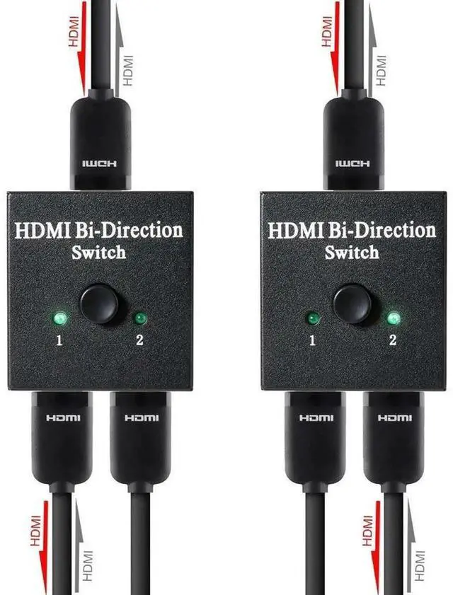 Alt view image 6 of 7 - Bi-Directional HDMI Switch 4K, 2 Ports HDMI Switcher 2x1 /1x2, No External Power Needed, Supports 4K Ultra HD, 3D, 1080P for PS4, Xbox, Fire Stick, Roku