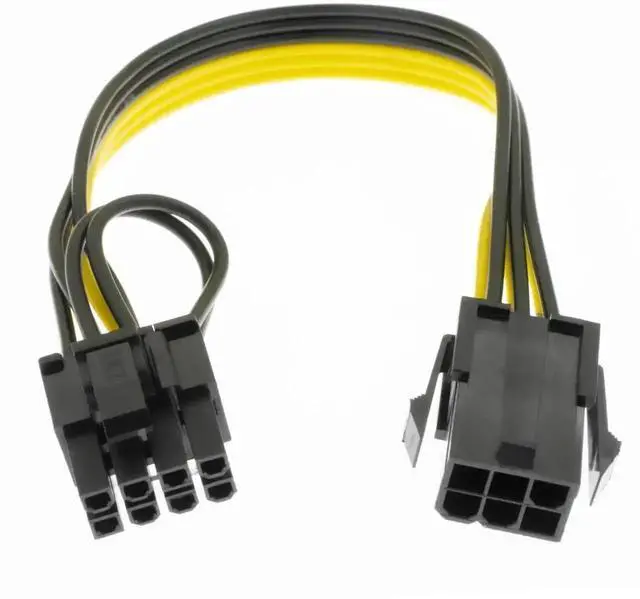 Main image of 6 Pin Female to 8 Pin Male GPU Power Supply Cable, 32cm (12.6 Inch) PCIe Video Card Power Adapter Cable
