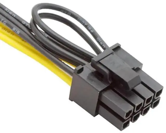 Alt view image 5 of 6 - 6 Pin Female to 8 Pin Male GPU Power Supply Cable, 32cm (12.6 Inch) PCIe Video Card Power Adapter Cable