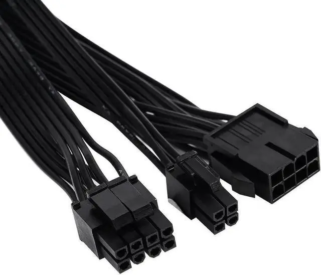 Alt view image 2 of 7 - EPS12V CPU 8 Pin Female to CPU ATX 8Pin (4+4) & ATX 4 Pin Male Power Cable, 10.8 Inch Motherboard EPS 12V Power Adapter Cord