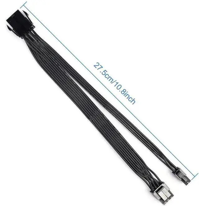 Alt view image 4 of 7 - EPS12V CPU 8 Pin Female to CPU ATX 8Pin (4+4) & ATX 4 Pin Male Power Cable, 10.8 Inch Motherboard EPS 12V Power Adapter Cord