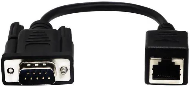 Alt view image 6 of 7 - 2 Pack RJ45 to RS232 Serial Console Cable, DB9 9-Pin Male & Female to RJ45 Female Cat5 Cat6 Ethernet Adapter Cord, 15CM (6 Inch)