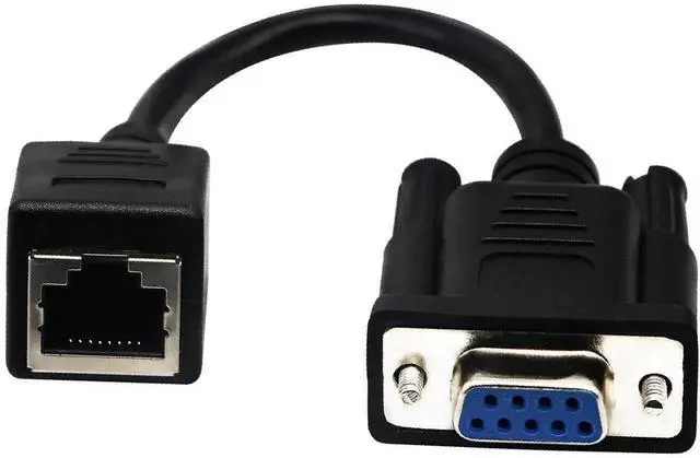 Alt view image 4 of 7 - 2 Pack RJ45 to RS232 Serial Console Cable, DB9 9-Pin Male & Female to RJ45 Female Cat5 Cat6 Ethernet Adapter Cord, 15CM (6 Inch)