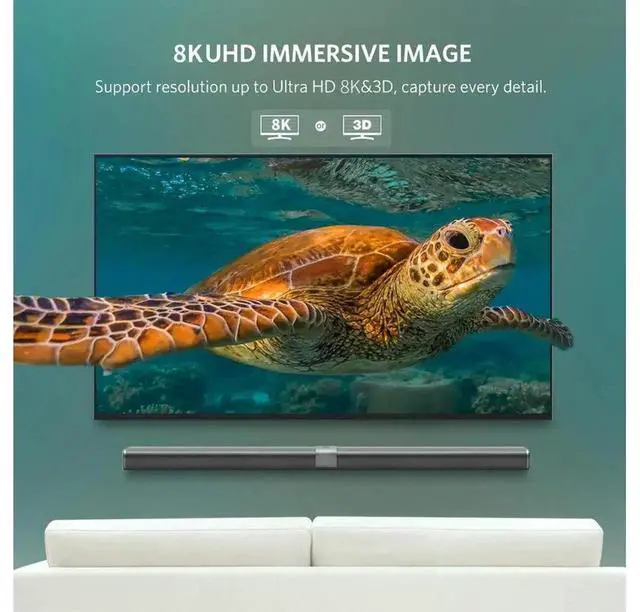 Alt view image 5 of 7 - DisplayPort 1.4 Cable 3.3FT, DP to DP Cable Supports 8K@60Hz, 4K@120Hz, HDR, High Speed Video Cord for Gaming Monitor, Graphics Card, PC, Laptop