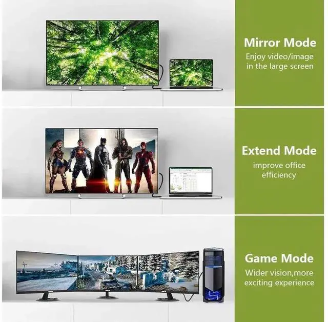 Alt view image 2 of 7 - DisplayPort 1.4 Cable 3.3FT, DP to DP Cable Supports 8K@60Hz, 4K@120Hz, HDR, High Speed Video Cord for Gaming Monitor, Graphics Card, PC, Laptop
