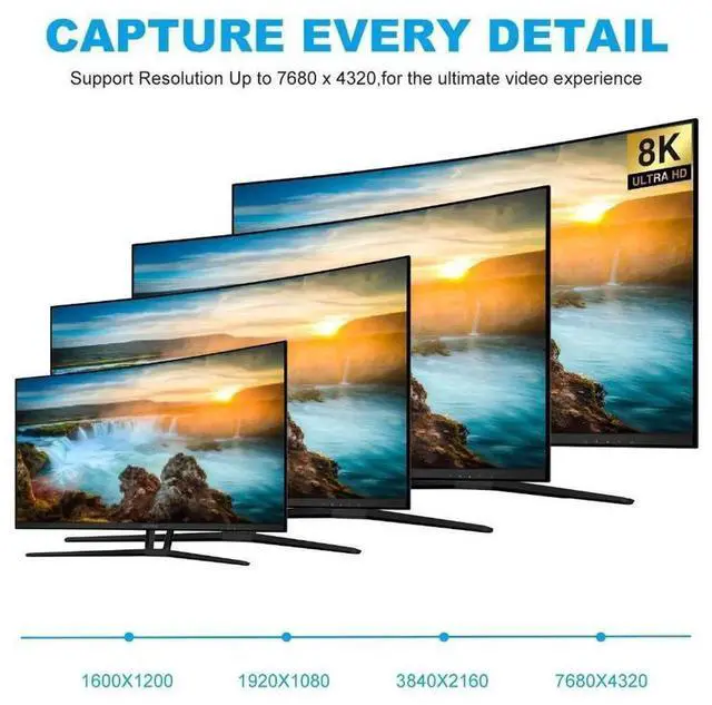 Alt view image 7 of 7 - DisplayPort 1.4 Cable 3.3FT, DP to DP Cable Supports 8K@60Hz, 4K@120Hz, HDR, High Speed Video Cord for Gaming Monitor, Graphics Card, PC, Laptop