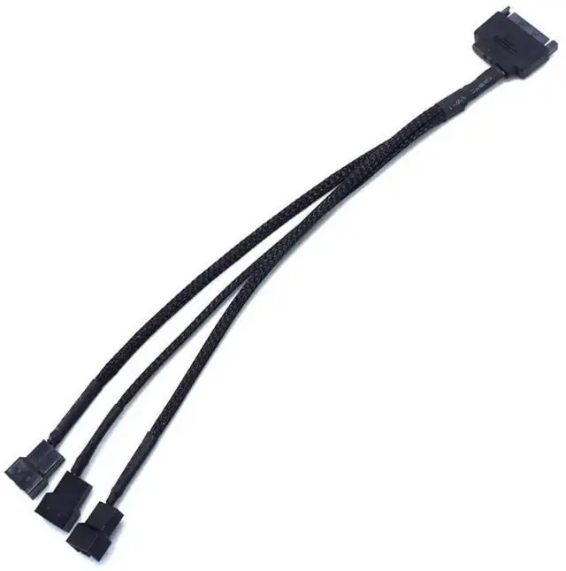 Alt view image 2 of 6 - 15 Pin SATA to 3/4 Pin PC Case Fan Power Splitter Cable, 1 to 3 Fan Adapter Extension Cord 10.6 Inch (27cm), 12V SATA Fan Power Converter