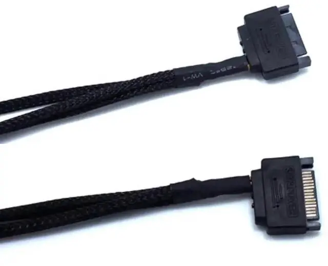 Alt view image 5 of 6 - 15 Pin SATA to 3/4 Pin PC Case Fan Splitter Cable, 1 to 2 12V Fan Power Adapter Extension Cord 10.6 Inch (27cm)