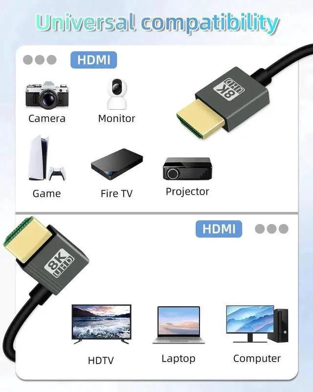 Alt view image 2 of 7 - 8K@60Hz Left Angle Coiled HDMI 2.1 Cable 2.2FT, 90 Degree Short Spring Spiral HDMI to HDMI Cord, 48Gbps Ultra High Speed HDMI Cable for Camera, Capture Card, Tablet, TV, Game Console