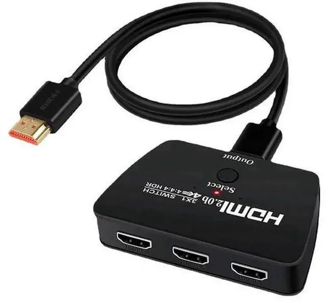 Alt view image 3 of 5 - Torpedo Nova HDMI 2.0 3x1 Switch, 3 In 1 Out HDMI Switcher, Portable 4K@60Hz HDCP 2.2 Manual HDMI Selector for Game Console, Laptop, HDTV, Projector