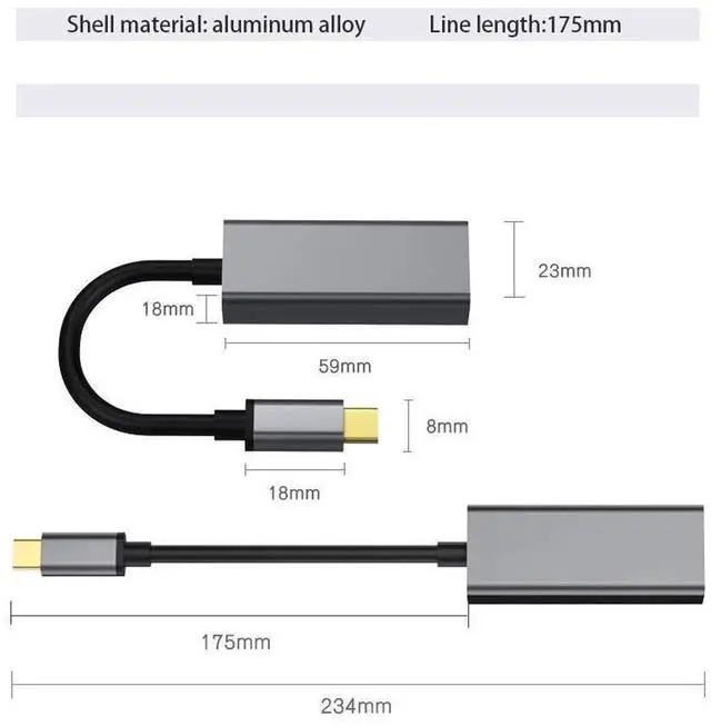 Alt view image 6 of 7 - Type-C to RJ45 Ethernet Adapter, Gigabit & 100Mbps Drive-Free USB-C Network Card, Silver Portable Type-C to RJ45 LAN Converter eokCXOY