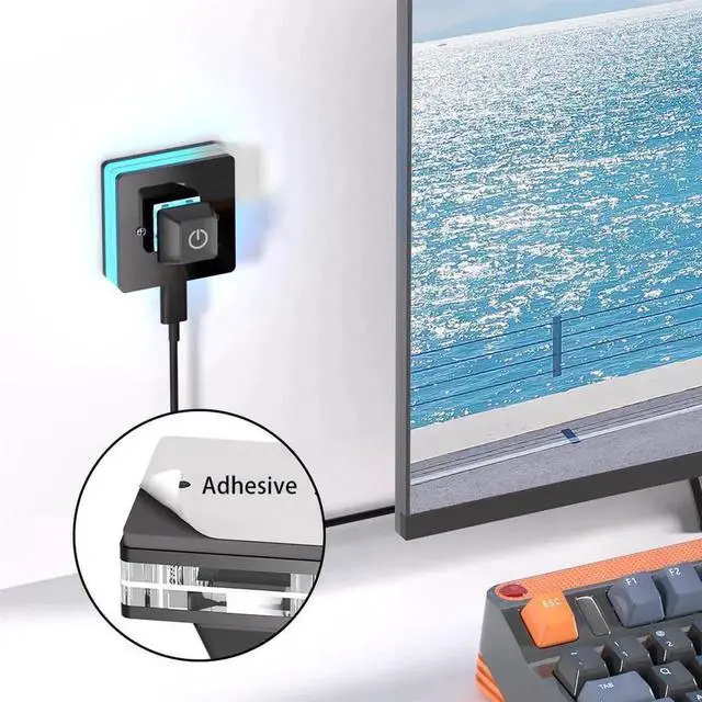 Alt view image 4 of 6 - Desktop External PC Power Button, Computer Motherboard External Power Supply Switch Extension Cable