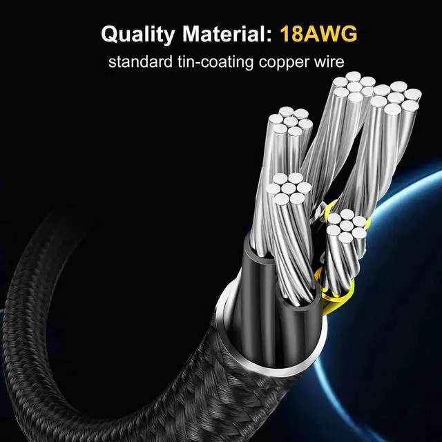 Alt view image 2 of 7 - (2-Pack) Dual 6 Pin Female to 8 Pin Male GPU Power Sleeved Adapter Cable, 24CM/9.5 Inch PCIe Graphics Card Power Conversion Cord