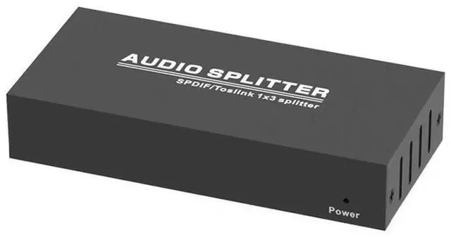 Alt view image 2 of 7 - 3-Way SPDIF Toslink Optical Digital Audio Splitter, 1 Input 3 Outputs Optical Audio Distributor Supports LPCM 2.0, DTS, AC3 Digital Audio Signals