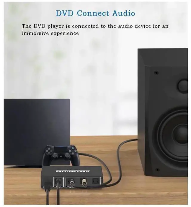 Alt view image 6 of 7 - 3-Way SPDIF Toslink Optical Digital Audio Splitter, 1 Input 3 Outputs Optical Audio Distributor Supports LPCM 2.0, DTS, AC3 Digital Audio Signals