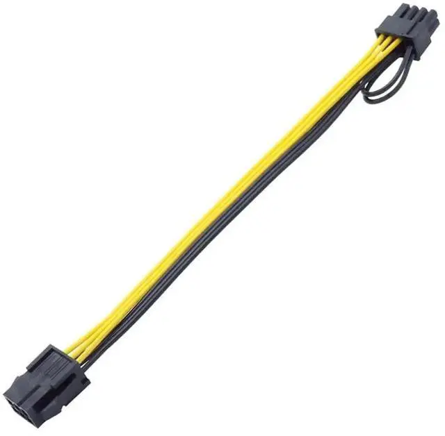 Alt view image 3 of 6 - 6 Pin Female to 8 Pin Male GPU Power Supply Cable, 8.6 Inch / 22CM Graphics Card Auxiliary Power Cord for Desktop PC