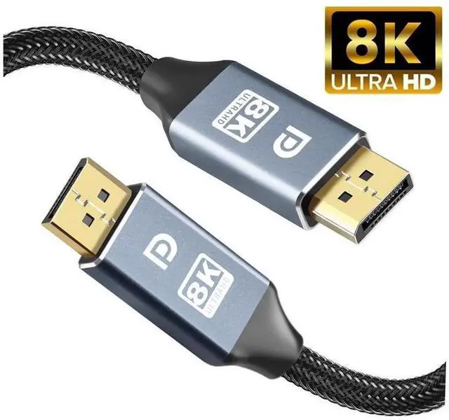Main image of DisplayPort 1.4 Cable, 3.3FT/1M Grey DP to DP Cord, Supports 8K@60Hz, 4K@240Hz, 2K@144Hz HBR3 High Speed DisplayPort Cable for PC Laptop Gaming Monitor HDTV