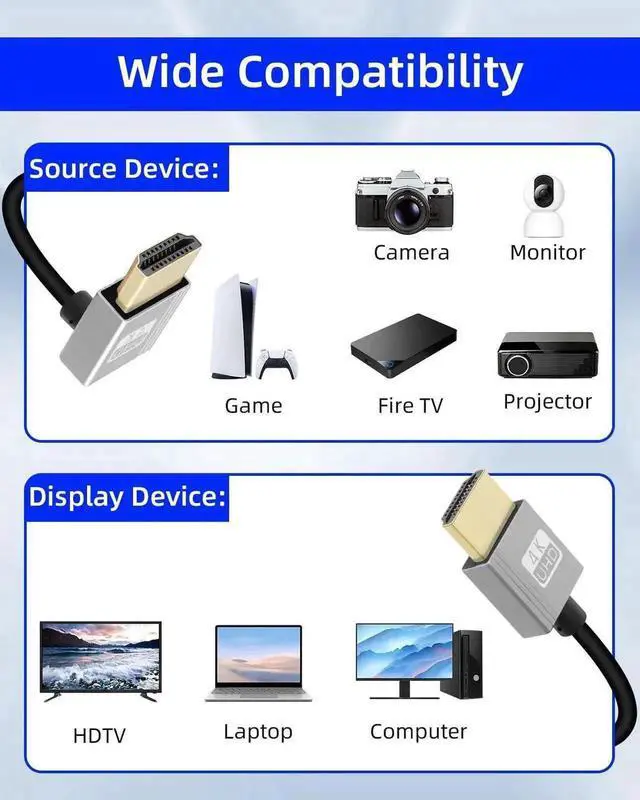 Alt view image 5 of 7 - 4K Up Angle HDMI Coiled Cable 2.2FT, 270 Degree Short HDMI to HDMI Spring Spiral HDMI 2.0 Cord, 18Gbps 4K@120Hz Support for Camera, TV, Capture Cards, Tablet Media Display Connection
