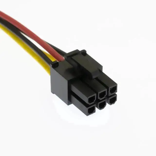 Alt view image 5 of 6 - 2 Pack 4 Pin Molex to 6 Pin GPU Power Supply Cable 8.6 Inch 22cm, Molex 4P to PCIe 6Pin Graphics Card Power Adapter Cord for Desktop Gaming Video Card PC Hardware Upgrade