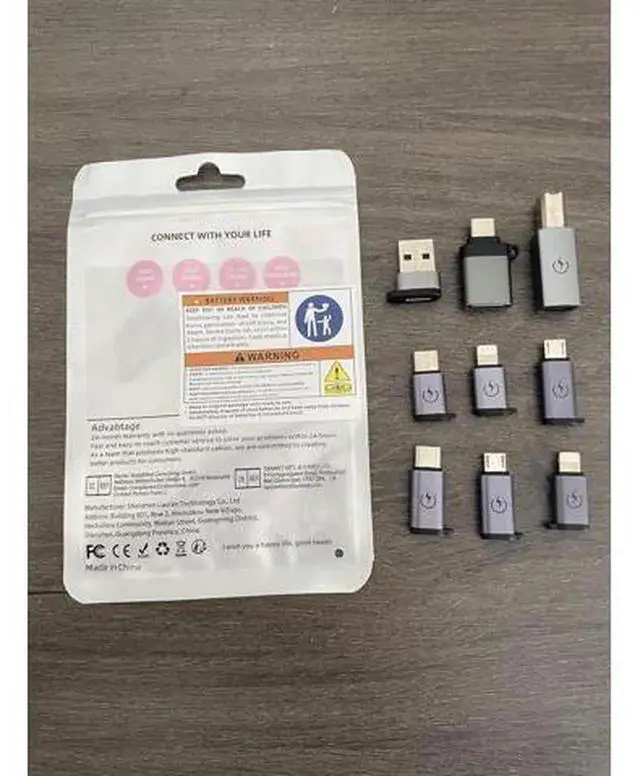 Alt view image 5 of 7 - 9 Pack USB C Adapter Set, USB-C to Micro USB, USB-C to USB-A, USB-A to USB-C, USB-C to USB-B Converter Multi-Type USB Adapter Kit