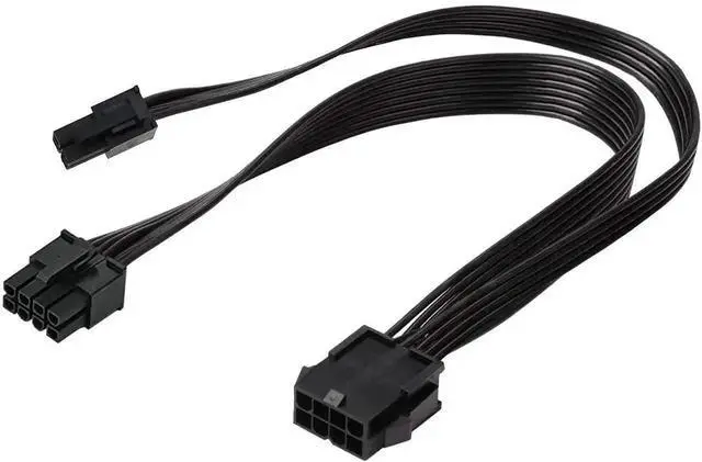 Main image of 16 Inches EPS 12V Power Adapter Cable, ATX CPU 8 Pin Female to Motherboard 8 Pin Male + 4 Pin Male, Motherboard Power Extension Converter Cable