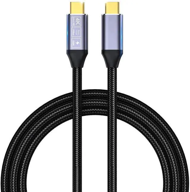 Main image of 6.6FT USB C to USB C Data Transfer Cable, USB 3.1 Gen 2 Type-C Monitor Cable, Supports 4K Video, 10Gbps Data Speed & 100W PD Fast Charging, High Speed USB-C Cord Compatible with Laptops, Tablets, Exte