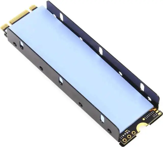 Alt view image 5 of 6 - WISDUM Cooling Warship M.2 Heatsink with Cooling Fan, NVME NGFF 2280 SSD Cooler, Metal Heat Sink with Thermal Silicone Pad, Efficient Heat Dissipation Radiator for 2280 M.2 SSD, Red Version