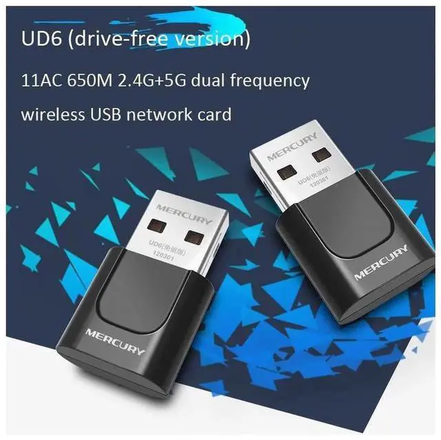 Alt view image 4 of 7 - MERCURY 650M 11AC Dual Band USB WiFi Adapter, 2.4GHz & 5GHz Mini Wireless Network Card, 650Mbps USB Wi-Fi Receiver, Supports Windows XP/7/8/10 (32bit & 64bit), for Desktop PC and Laptop