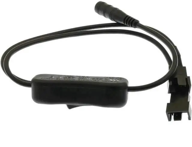 Alt view image 2 of 6 - 15.7 Inch DC Power Plug to Dual 3/4-Pin PC Fan Power Adapter Cable with ON/OFF Switch, DC Jack to Twin 3Pin/4Pin Connector Power Cord for Computer Cooling Fans