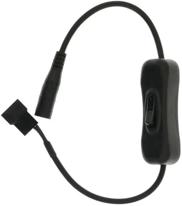 Alt view image 3 of 6 - 11.8 Inch DC Power Plug to 3/4-Pin PC Fan Power Adapter Cable with ON/OFF Switch, DC Jack to 3Pin/4Pin Cooling Fan Power Cord for Computer Case Fan
