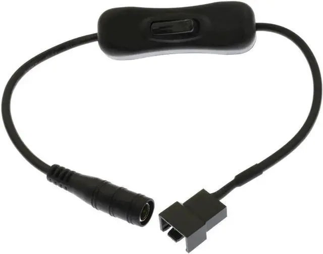 Main image of 11.8 Inch DC Power Plug to 3/4-Pin PC Fan Power Adapter Cable with ON/OFF Switch, DC Jack to 3Pin/4Pin Cooling Fan Conversion Cord for Computer Case Fan