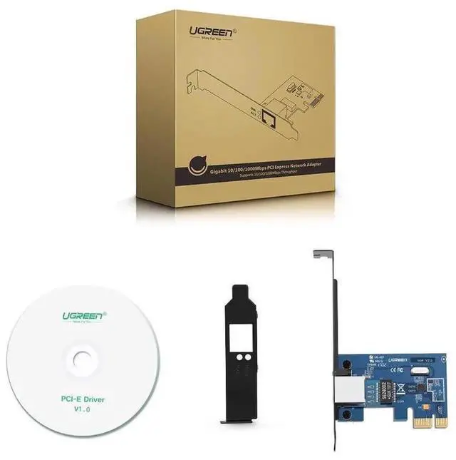Alt view image 5 of 6 - PCI Express Gigabit Ethernet Network Card, 10/100/1000Mbps RJ45 LAN Adapter PCI-E Network Controller Card for Desktop PC