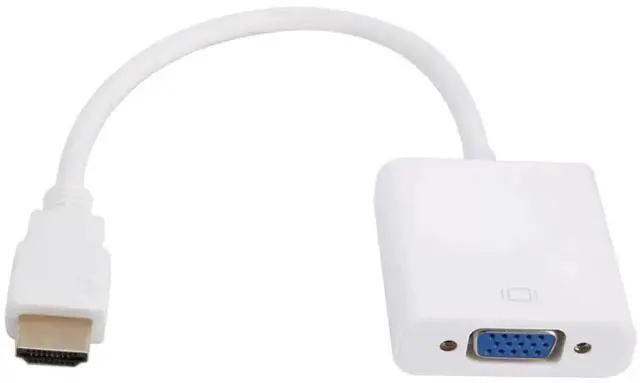 Main image of HDMI to VGA Converter Cable 20CM White, High Definition HDMI to VGA Video Adapter Cord, Compatible with Laptop, Monitor, Projector, DVD Player
