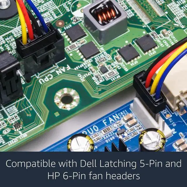 Alt view image 4 of 4 - Universal 4-Pin PWM PC Fan Adapter Cable, 6 Inch Black Sleeved 2.54mm Breakout Cooling Fan Cord, Compatible with Non-Standard PC Fan Headers