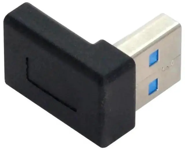 Alt view image 2 of 7 - 90 Degree Down Angled USB 3.0 A Male to Type-C Female Adapter, 5Gbps High Speed USB-C Data Connector for Laptop Desktop