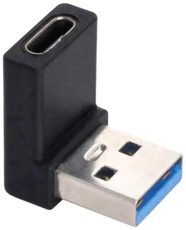 Alt view image 7 of 7 - 90 Degree Down Angled USB 3.0 A Male to Type-C Female Adapter, 5Gbps High Speed USB-C Data Connector for Laptop Desktop