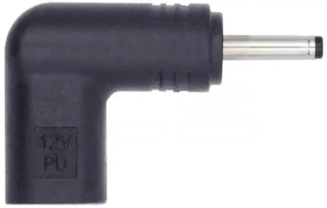 Main image of 90 Degree Angled USB-C Female to DC 12V 3.0x1.1mm Plug PD Trigger Adapter, USB 3.1 Type-C PD Emulator Power Supply Connector