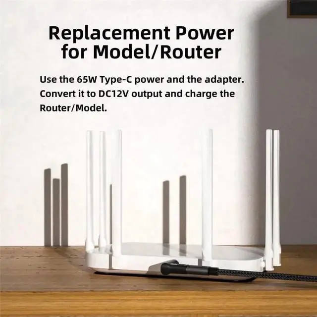 Alt view image 7 of 7 - 90 Degree Angled USB-C Female to DC 12V 3.0x1.1mm Plug PD Trigger Adapter, USB 3.1 Type-C PD Emulator Power Supply Connector
