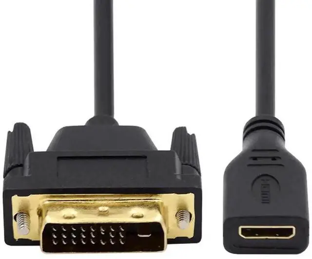Main image of 20cm Type-C to DVI 24+1 Cable, Mini HDMI 1.4 4K Male to Female Extension Cord, UHD Video Converter Cable for Computer, HDTV, Graphics Card, Display Monitor, Black