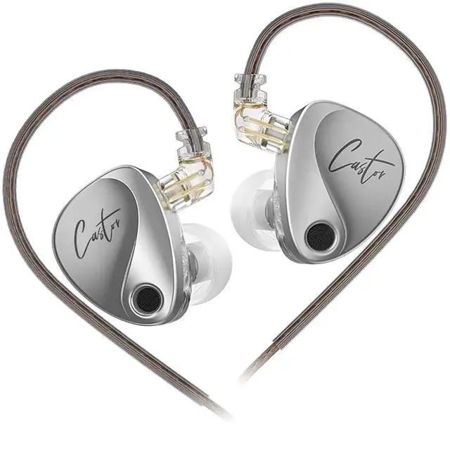Main image of Castor In Ear Monitor IEM, HiFi Enhanced Bass Wired Earphones, Dual Dynamic Driver Gaming Earbuds with 2PIN-C Detachable Cable, Passive Noise Isolation In-Ear Headphones for Musicians, Gamers and Audi